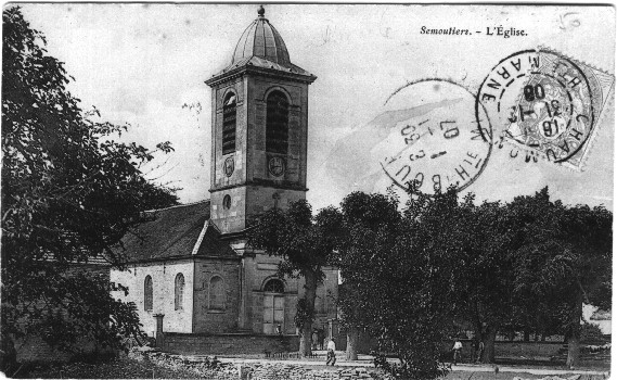 Carte postale de l'glise avant 1908