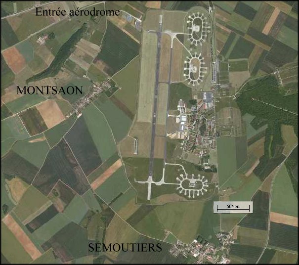 Vue d'avion de l'arodrome